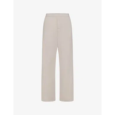 Skims Womens Stone Boyfriend Relaxed-fit Stretch-woven Trousers