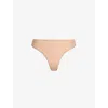 Skims Womens Clay Fits Everybody Mid-rise Stretch-woven Thong Xxl
