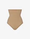 Skims Womens Ochre Core Control High-rise Stretch-woven Briefs