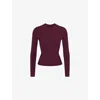 SKIMS WOMENS SKIMS CREWNECK LONG-SLEEVE STRETCH-COTTON JERSEY T-SHIRT