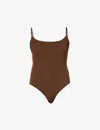 Skims Fits Everybody Scoop-neck Stretch-jersey Body In Cocoa
