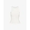 Skims Womens Marble Cotton Jersey Round-neck Stretch-cotton Tank Top