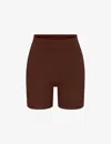 Skims Fits Everybody Fitted High-rise Stretch-woven Bike Shorts In Brown