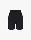 Skims Womens Onyx Sculpt Fitted Stretch-woven Shorts In Black