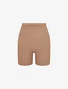 Skims Seamless Sculpt Mid-thigh Shorts In Nude (lingerie)