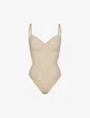 Skims Seamless Sculpt Thong Bodysuit In Nude (lingerie)