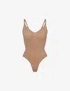 Skims Womens Sienna Seamless Sculpt Fitted Stretch-woven Body