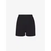 Skims Womens  Boyfriend High-rise Stretch-jersey Pyjama Bottom In Black