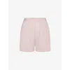 Skims Womens  Boyfriend Loose Jersey Boxer Shorts In Pink