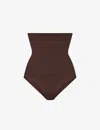 Skims Womens Espresso Core Control High-rise Stretch-woven Briefs In Brown