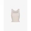 Skims Womens  Cotton Rib Scoop-neck Stretch-cotton Tank Top In Neutral