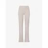 Skims Womens  Foldover Slim-fit High-rise Stretch-jersey Trousers In Neutral