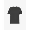 Skims Womens  Relaxed-fit Short-sleeve Stretch-cotton T-shirt In Black