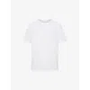 Skims Womens Relaxed-fit Short-sleeve Stretch-cotton T-shirt Snow In White