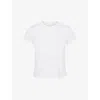 Skims Off-white Cotton Jersey T-shirt In Snow