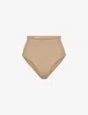 Skims Sculpting Mid-rise Stretch-woven Briefs In Clay