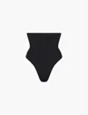 Skims Womens Onyx Seamless Sculpt High-rise Stretch-woven Thong