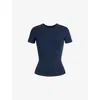 Skims Stretch-cotton Jersey T-shirt In Navy