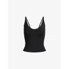 Skims Womens Smooth Layers Stretch-modal Cami Top Obsidian In Black