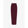 Skims Womens Soft Lounge Elasticated-waist Stretch-woven Maxi Skirt Bordeaux In Burgundy