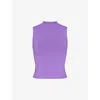 Skims Womens Ultra Violet Cotton Jersey Round-neck Stretch-cotton Tank Top
