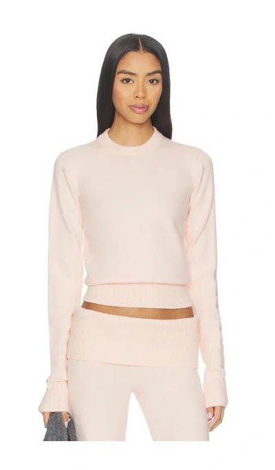 Skims Wool Cashmere Crew Neck Sweater In Yellow