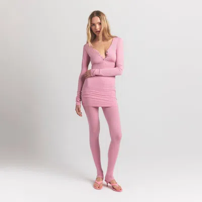 Skims Wool Rib In Pink