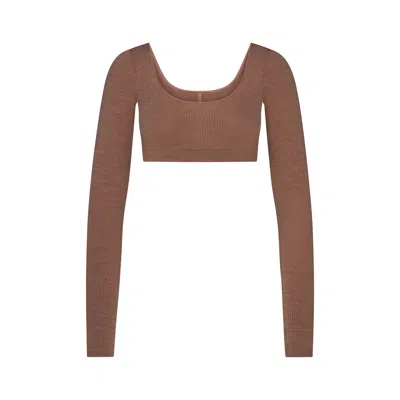 Skims Wool Rib In Sienna