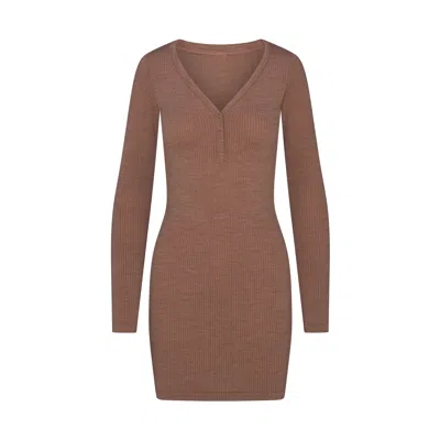 Skims Wool Rib In Sienna