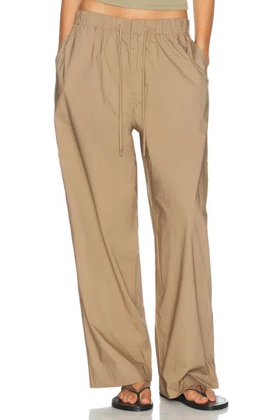 Skims Woven Cotton Oversized Drawstring Pant In Desert