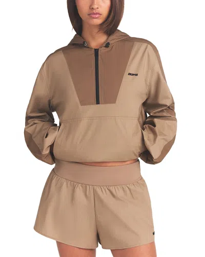 Skims Woven Flutter Shorts In Brown