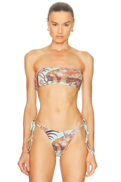 Skims X Cavalli Micro Bandeau Bikini Top In Multi