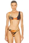 Skims X Cavalli Plunge Triangle Bikini Top