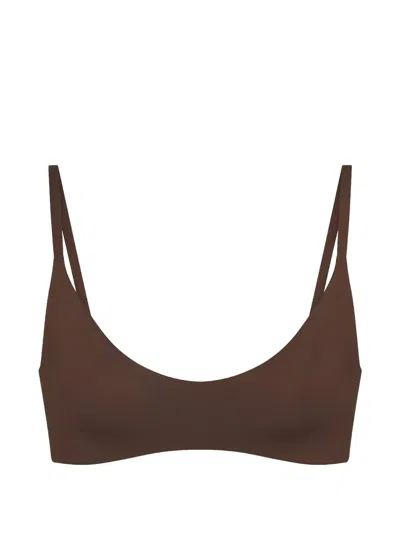 Skims X Nike Micro Scoop Bra In Brown
