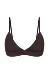 Skims X Nike Shine Triangle Sports Bra In Brown