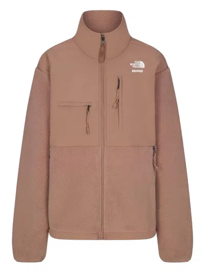 Skims X The North Face 1995 Retro Denali Fleece Zip-up Jacket In Brown