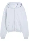 Skims Zip-up Cotton-blend Hooded Sweatshirt In Multi