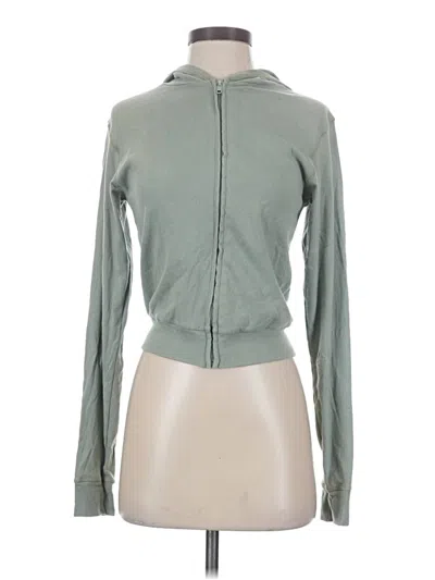 Pre-owned Skims Zip Up Hoodie In Green