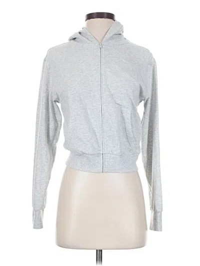 Pre-owned Skims Zip Up Hoodie In Silver