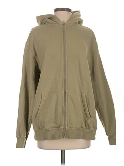 Pre-owned Skims Zip Up Hoodie In Tan