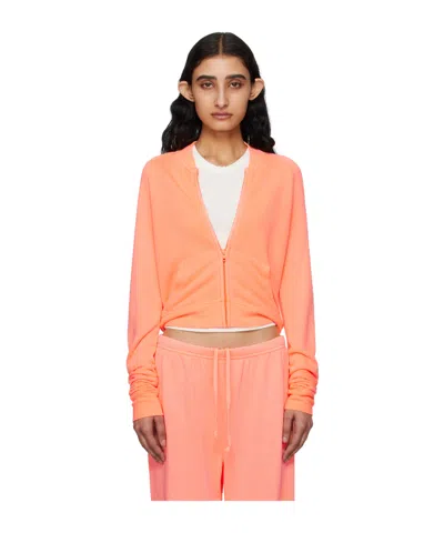 Skims Zippered Sweatshirt In Pink
