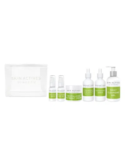 Skin Actives Scientific Women's 6-piece Glowing Skin Kit In White