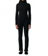Skin Base Long Sleeve Mockneck Top In Black In Black