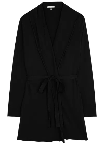 Skin Black Pima Cotton Robe