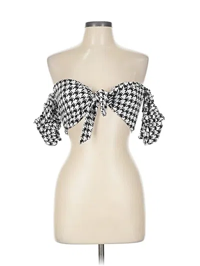 Pre-owned Skin By Same Short Sleeve Blouse In Silver