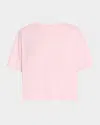 Skin Cali And Carlyn Cropped Pima Cotton Pajama Set In Pink Rain
