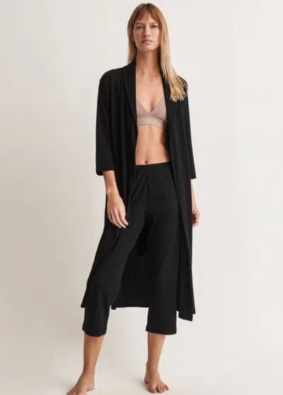 Skin Carina Robe In Black