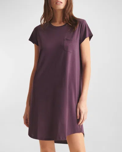 Skin Carissa Pima Cotton Sleepshirt In Plum