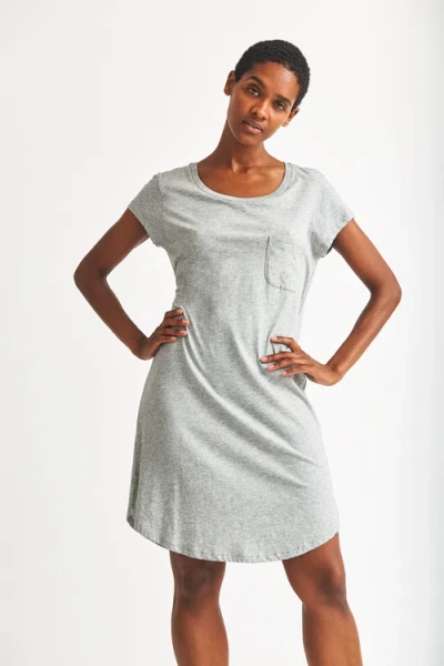 Skin Carissa Sleep Shirt In Heather Grey