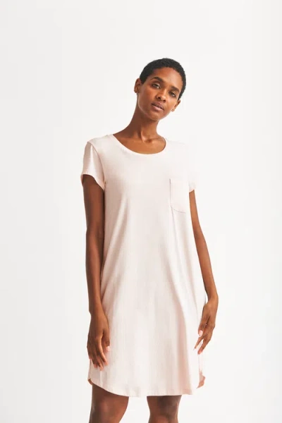 Skin Carissa Sleep Shirt In Pearl Pink